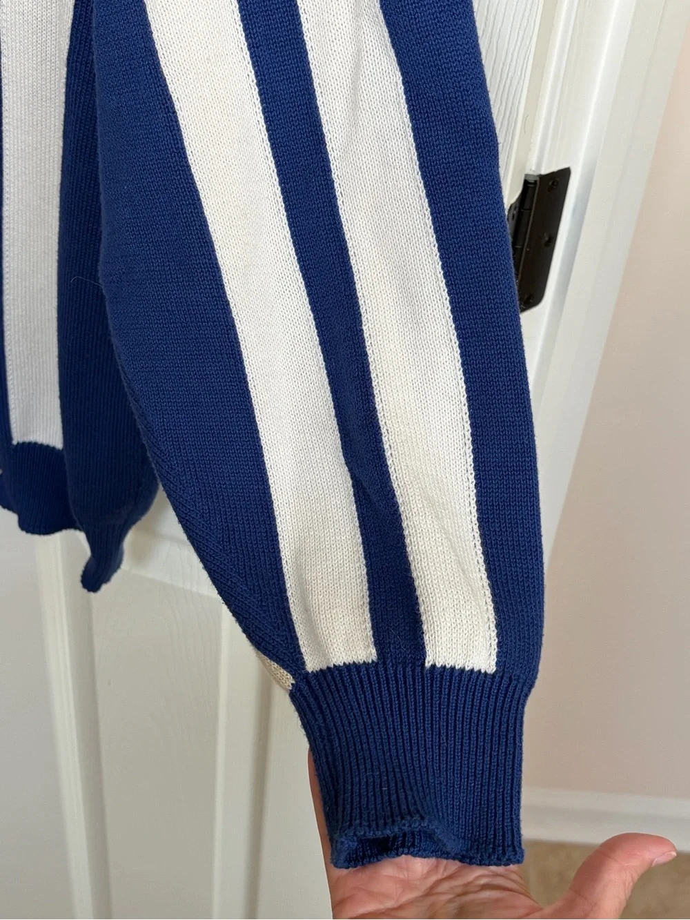 Vintage Pringle Nick Faldo Crewneck Sweater Golf Size M Oversized Striped